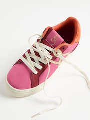 Love & Roses Pink Flatform Mix Material Comfort Retro Low Top Trainers - Image 5 of 6