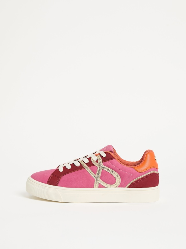 Love & Roses Pink Flatform Mix Material Comfort Retro Low Top Trainers - Image 6 of 6