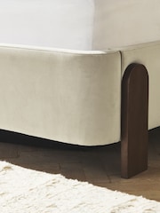 Soft Velvet Pebble Natural Beaumont Ottoman Storage Bed Bed Frame - Image 5 of 7