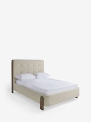 Soft Velvet Pebble Natural Beaumont Ottoman Storage Bed Bed Frame - Image 6 of 7