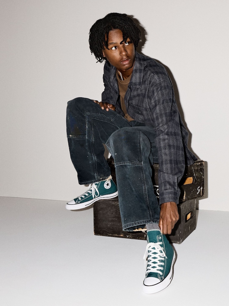 Converse Green Chuck Taylor All Star  High Trainers - Image 2 of 10