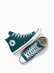 Converse Green Chuck Taylor All Star  High Trainers - Image 9 of 10