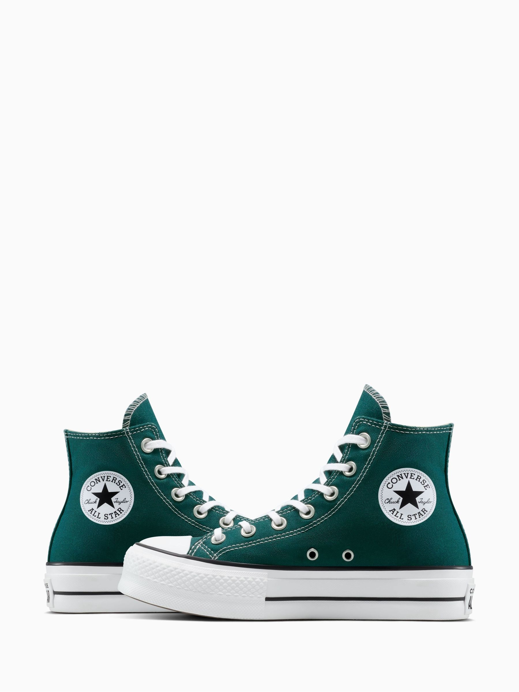 Buy Converse Green Chuck Taylor All Star Lift High Trainers from