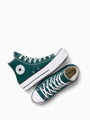 Converse Green Chuck Taylor All Star Lift High Trainers - Image 9 of 10