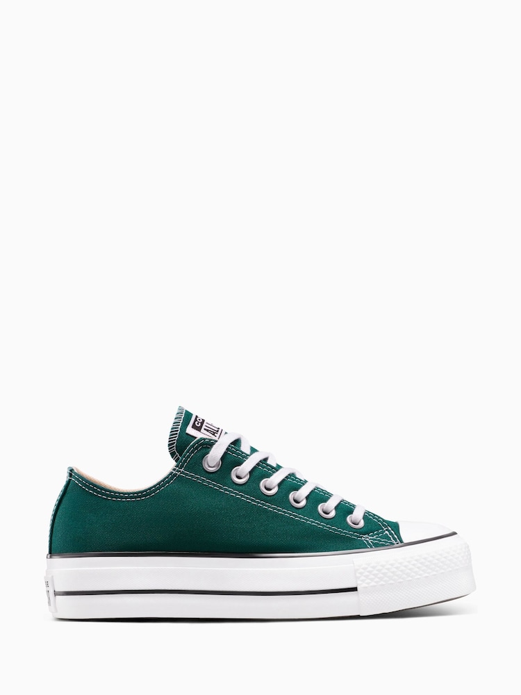 Converse Green Chuck Taylor All Star Lift Low Trainers - Image 2 of 8 Converse Green Chuck Taylor All Star Lift Low Trainers - Image 2 of 8