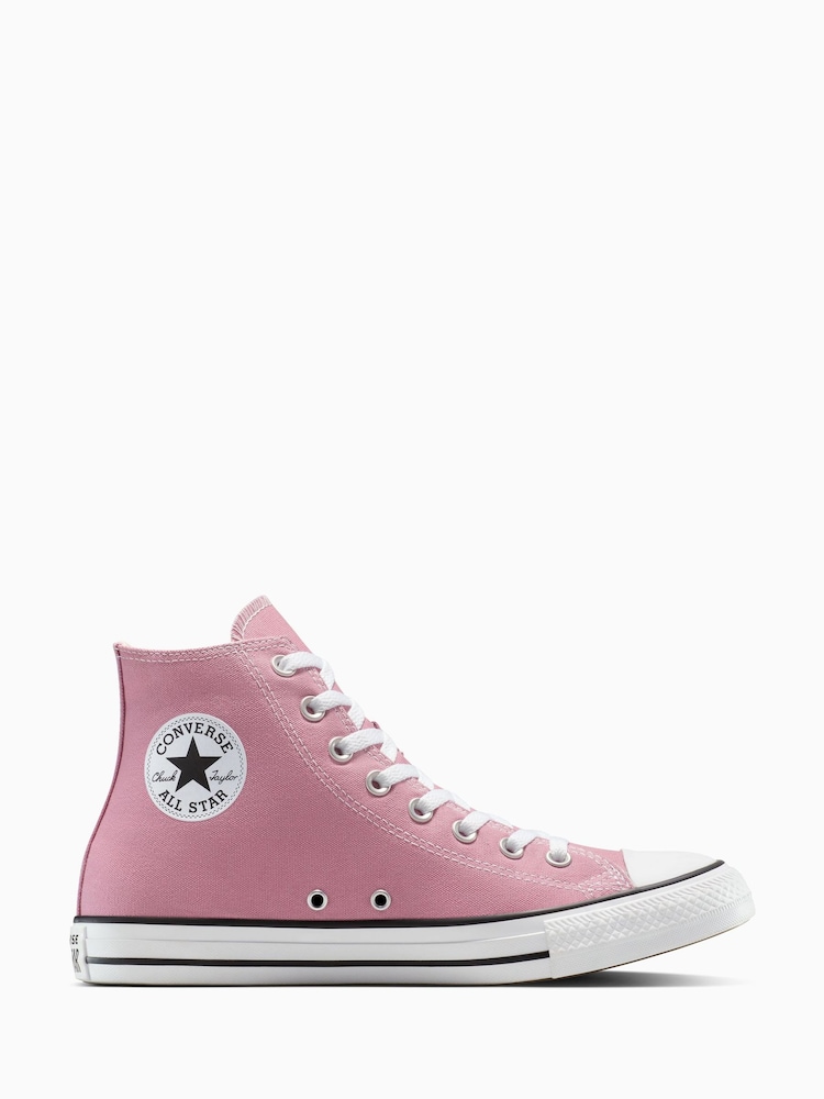 Converse Pink Chuck Taylor All Star High Trainers - Image 1 of 7