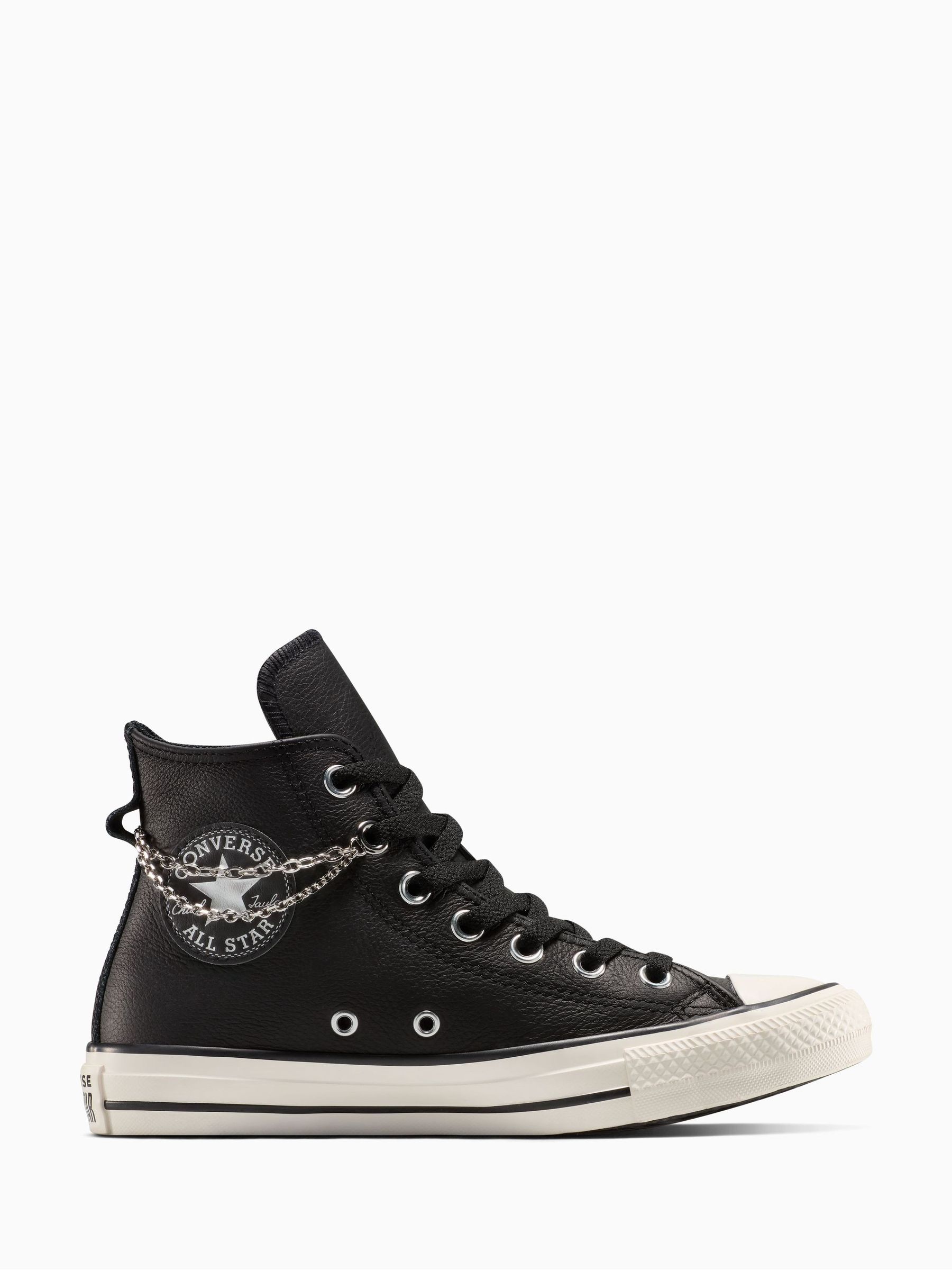 Buy Converse Black Chuck Taylor All Star Chains Pierced High