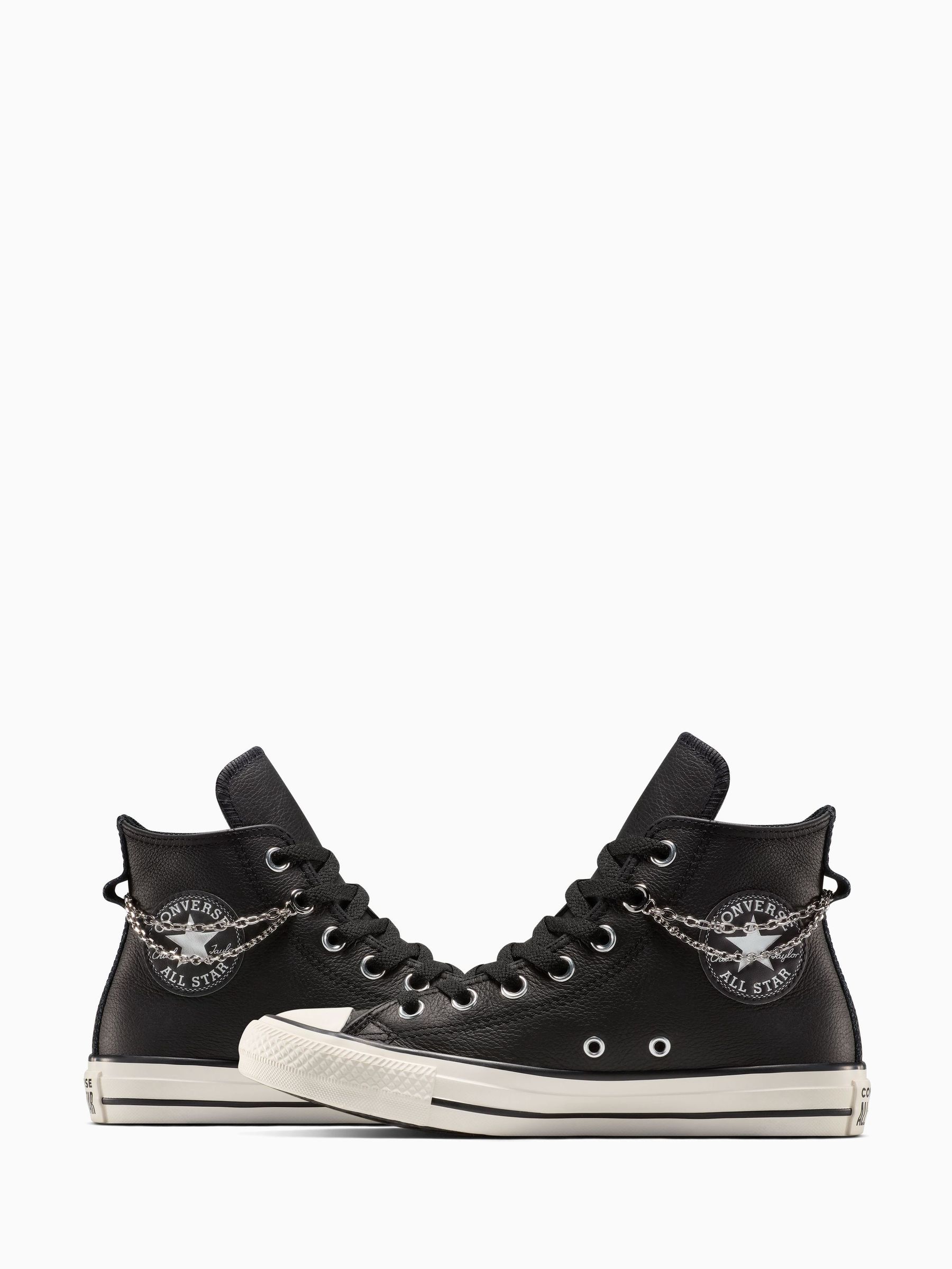 Buy Converse Black Chuck Taylor All Star Chains Pierced High