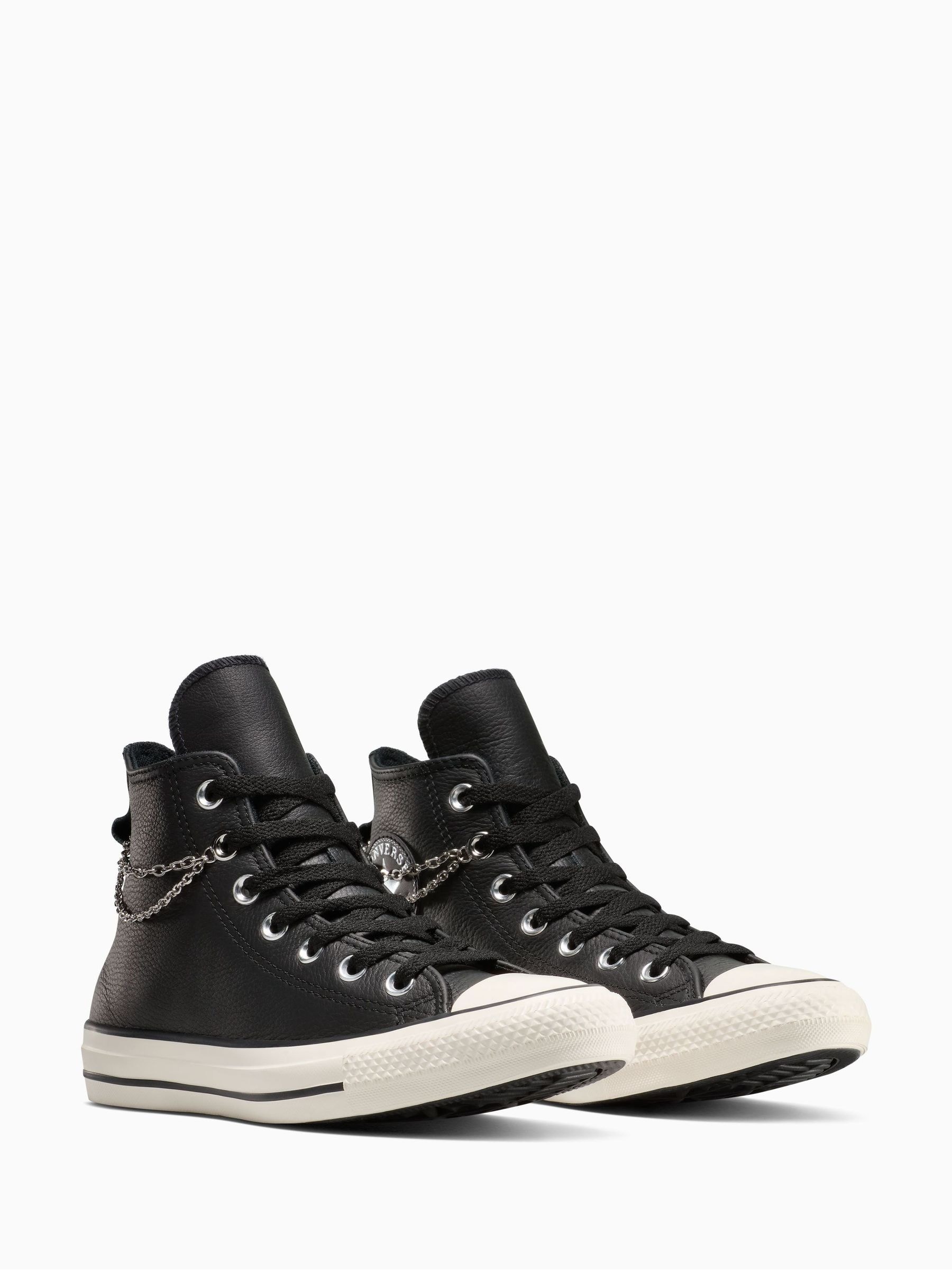 Buy Converse Black Chuck Taylor All Star Chains Pierced High