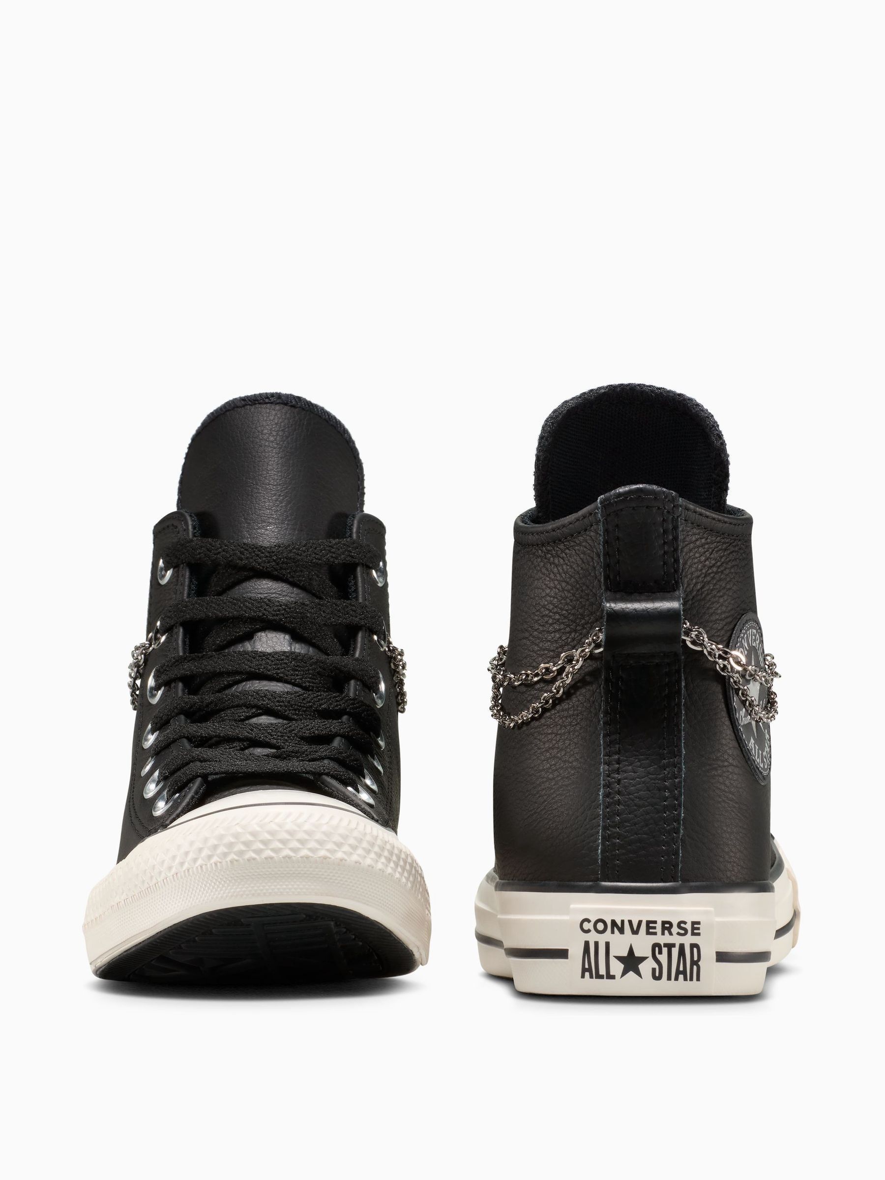 Buy Converse Black Chuck Taylor All Star Chains Pierced High
