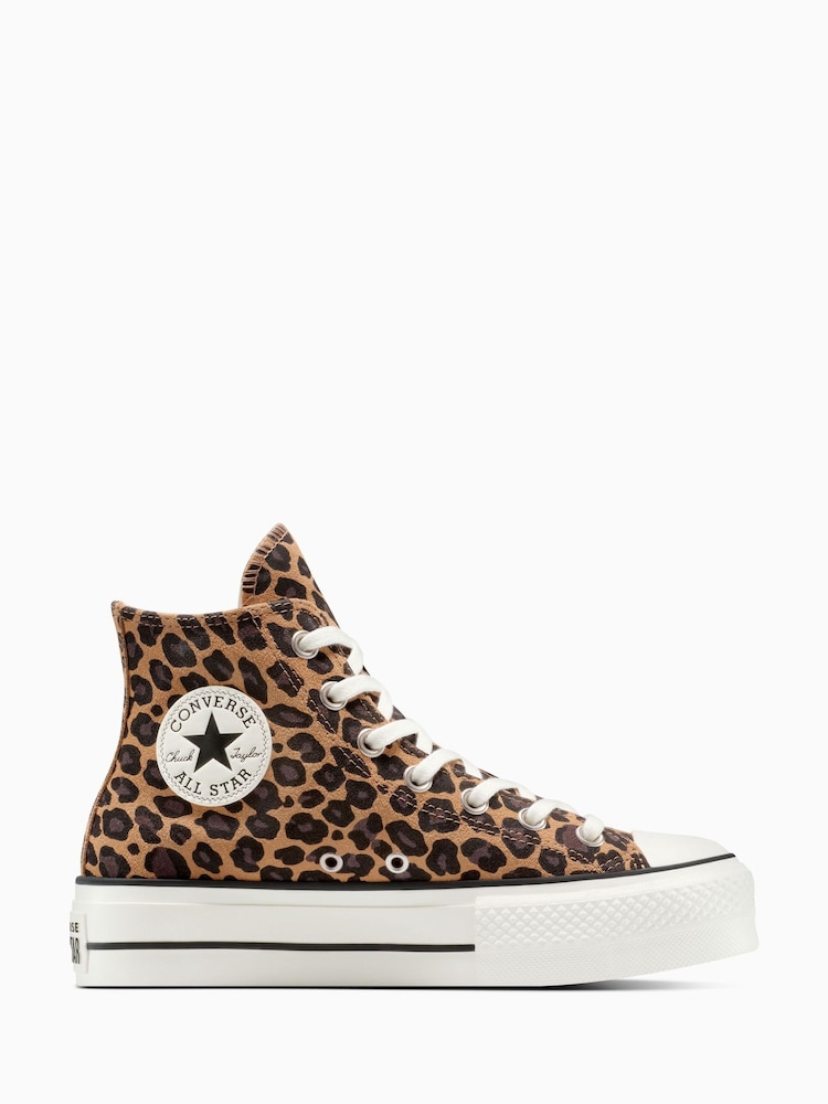 Converse Animal Chuck Taylor All Star Lift Luxe  High Trainers - Image 1 of 7