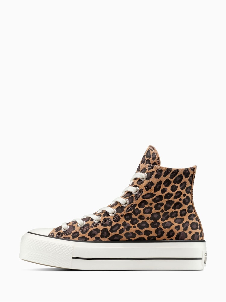 Converse Animal Chuck Taylor All Star Lift Luxe  High Trainers - Image 2 of 7