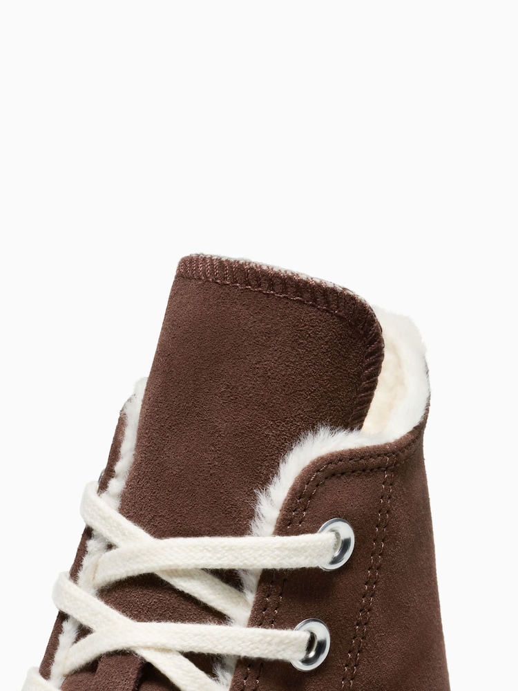 Converse Natural Chuck Taylor All Star Winter Luxe High Trainers - Image 8 of 8