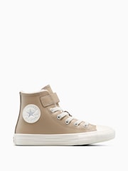 Converse Chuck Taylor Kids Leather Fleece Lining Alto Trainers - Imagen 1 de 8