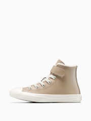 Converse Chuck Taylor Kids Leather Fleece Lining Alto Trainers - Imagen 2 de 8