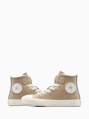 Converse Chuck Taylor Kids Leather Fleece Lining Alto Trainers - Imagen 5 de 8