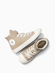 Converse Chuck Taylor Kids Leather Fleece Lining Alto Trainers - Imagen 6 de 8
