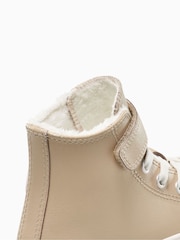 Converse Chuck Taylor Kids Leather Fleece Lining Alto Trainers - Imagen 8 de 8