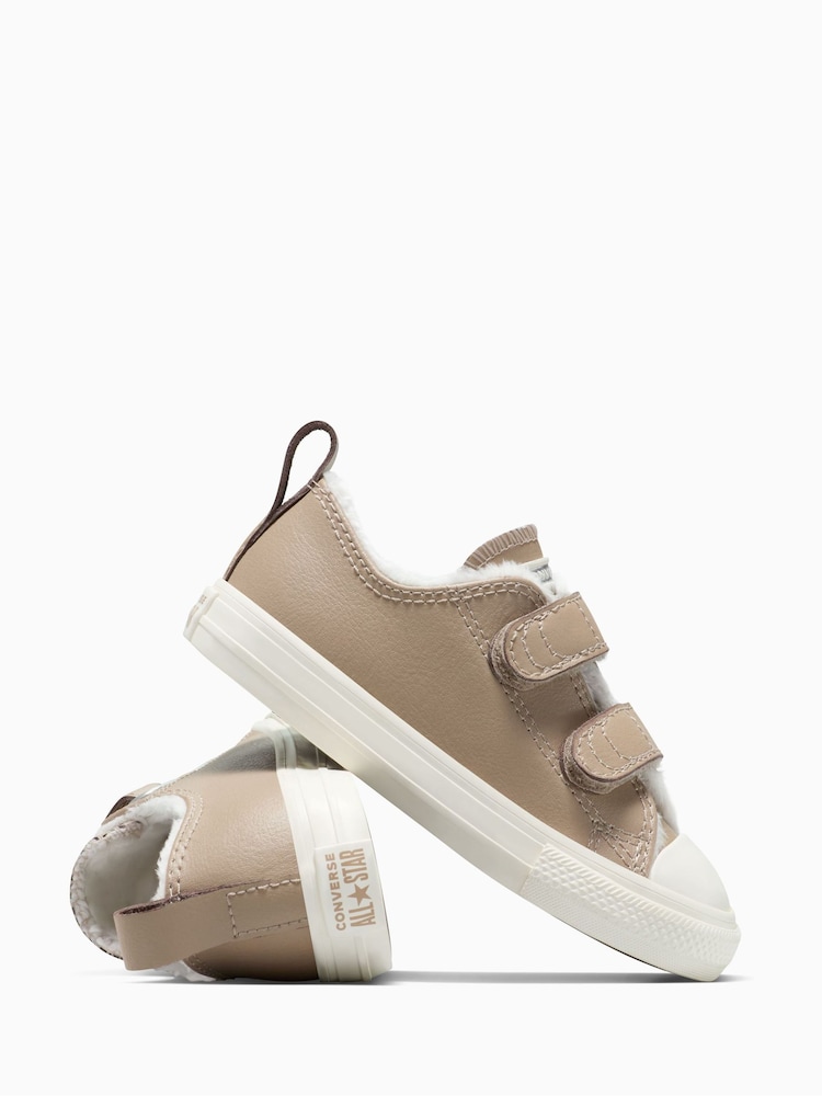 Converse Brown Chuck Taylor Toddler Fleece Lining 2V Trainers - Image 7 of 7
