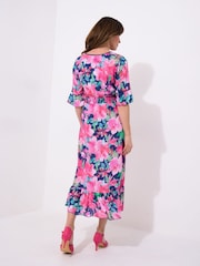 Joe Browns Blue Wide Sleeve Floral Printed Dress - Image 3 of 5