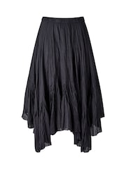 Joe Browns Black Boho Handkerchief Hem 100% Cotton Maxi Skirt - Image 5 of 5