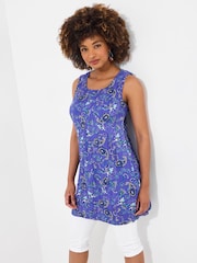 Joe Browns Blue Reversible Paisley and Geo Crinkle Tunic - Image 1 of 7