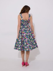 Joe Browns Blue Colour Pop Floral Strappy Mini Dress - Image 4 of 7