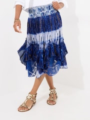 Joe Browns Summery Tie-Dye Shimmer Detail Knee-Length Skirt - Imaginea 1 din 5