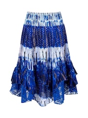 Joe Browns Summery Tie-Dye Shimmer Detail Knee-Length Skirt - Imaginea 5 din 5