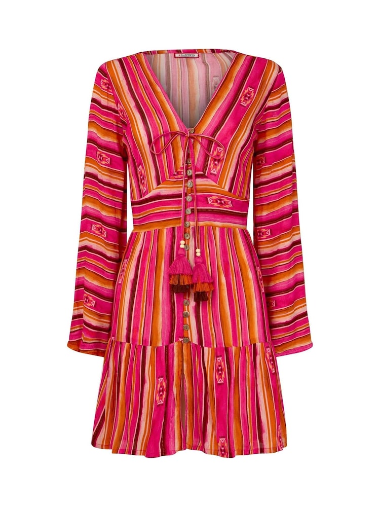 Joe Browns Pink Slim Fit Bold Striped Tunic - Image 5 of 5