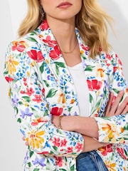 Joe Browns White Floral Print Co-Ord Jacket - Image 3 of 8