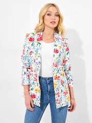 Joe Browns White Floral Print Co-Ord Jacket - Image 7 of 8