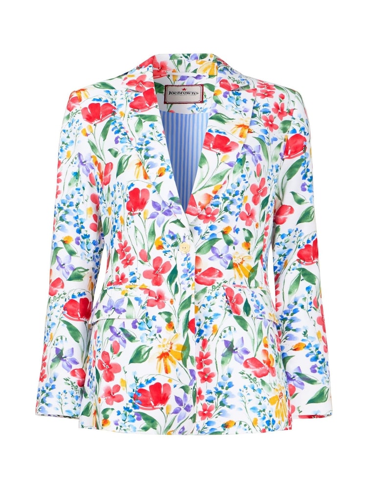 Joe Browns White Floral Print Co-Ord Jacket - Image 8 of 8