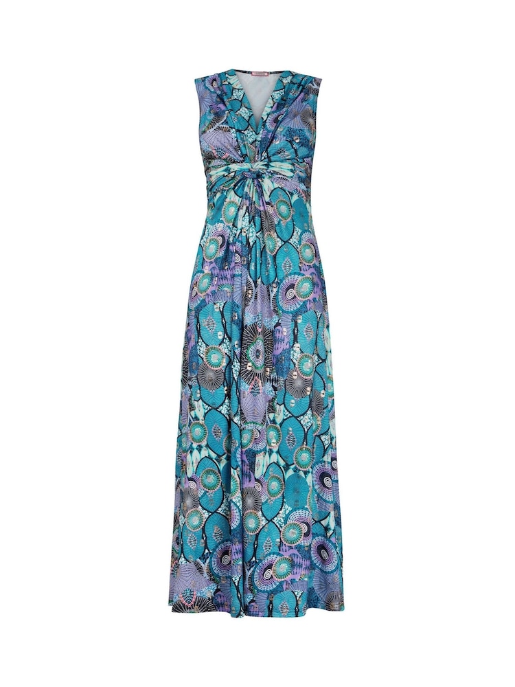 Joe Browns Blue Sleeveless Twist Front Printed Jersey Maxi Dress - Image 5 of 5