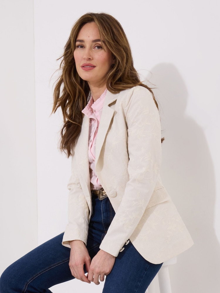 Joe Browns – Jacke aus Leinenmischung mit floralen Stickereien - Bild 1 von 5 Joe Browns – Jacke aus Leinenmischung mit floralen Stickereien - Bild 1 von 5