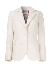 Joe Browns Cream Floral Embroidered Linen Mix Jacket - Image 5 of 5
