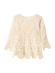Joe Browns Natural Earthy Crochet 100% Cotton Knit Top - Image 5 of 5