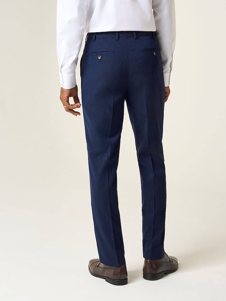Azul - Skopes Tailored Fit Caspian Stretch Look Suit Trousers - Imagen 2 de 4