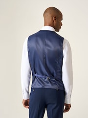 Azul - Skopes Tailored Fit Caspian Single Breasted Stretch Look Suit Waistcoat - Imagen 2 de 4