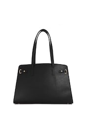 Dune London Black Define Large Belted Tote Bag - Image 2 of 6