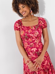 Joe Browns Pink Petite Printed Maxi Dress - Image 2 of 7
