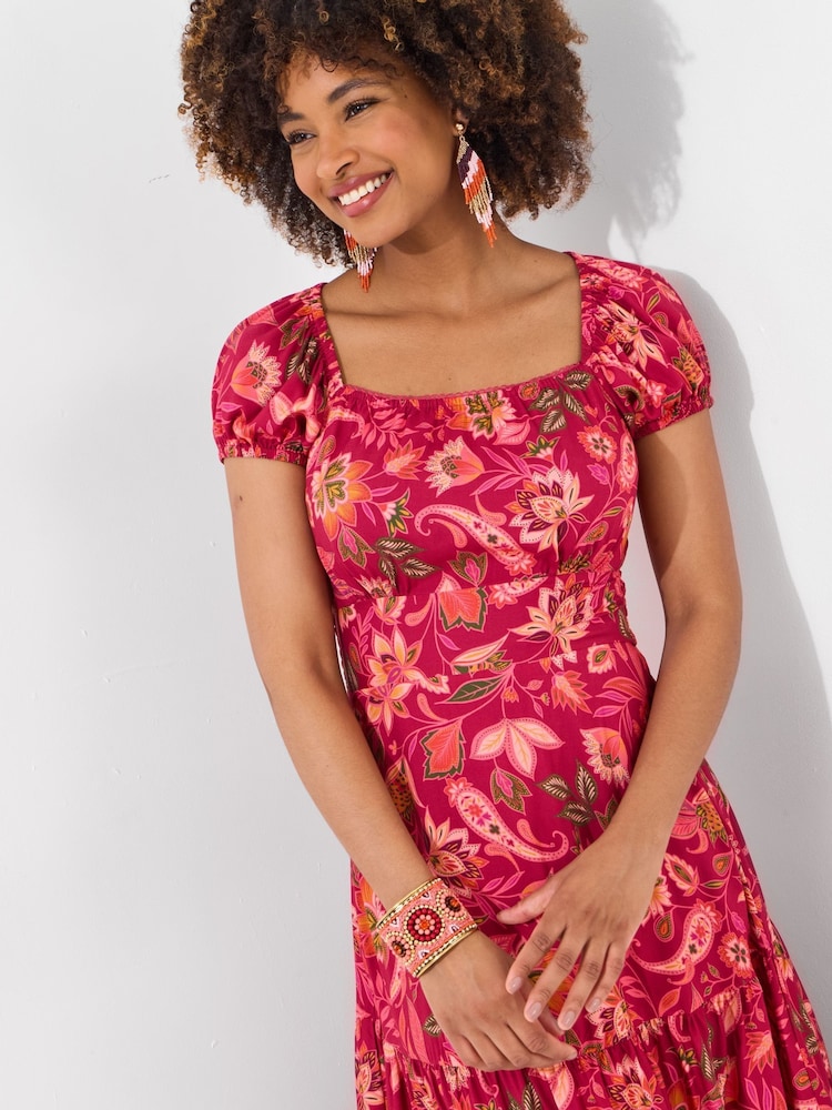 Joe Browns Pink Petite Printed Maxi Dress - Image 2 of 7