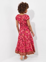 Joe Browns Pink Petite Printed Maxi Dress - Image 4 of 7