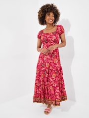 Joe Browns Pink Petite Printed Maxi Dress - Image 6 of 7