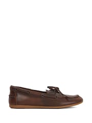 Dune London Brown Gala Boat Shoes - Image 2 of 6