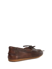 Dune London Brown Gala Boat Shoes - Image 4 of 6