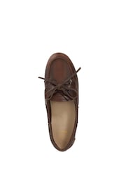 Dune London Brown Gala Boat Shoes - Image 5 of 6