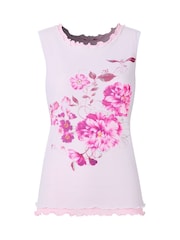 Joe Browns Pink Layered Mesh Floral Sleeveless Top - Image 5 of 5