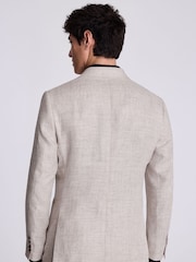 MOSS Natural Tailored Fit Beige Linen Jacket - Image 2 of 4