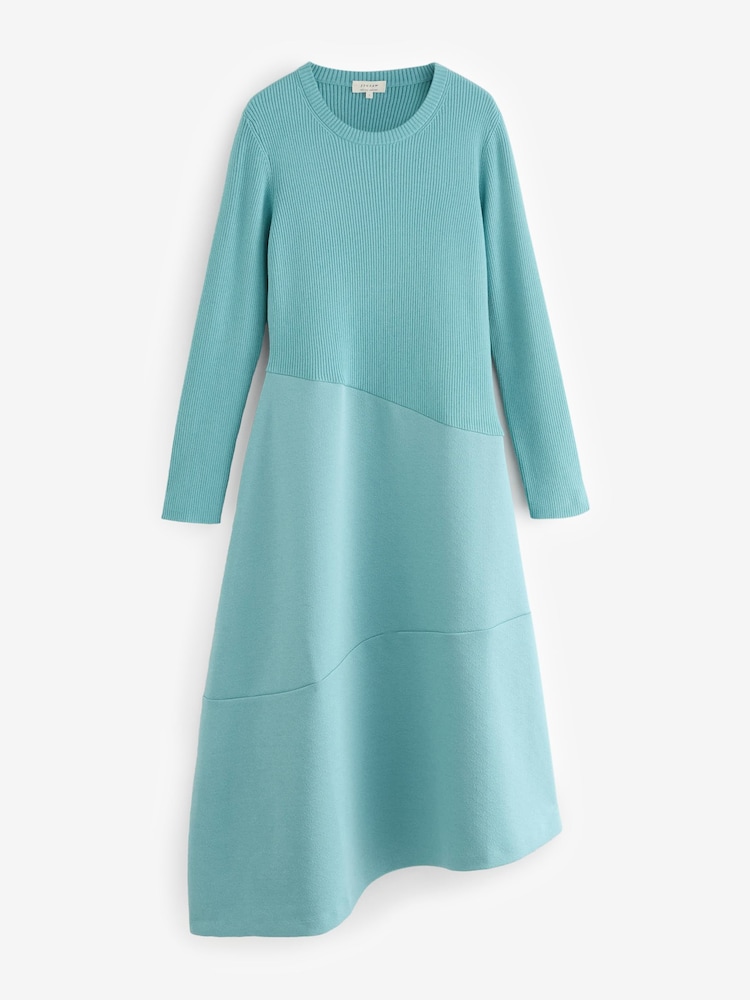 Jigsaw Blue Knit And Jersey Dress - Image 1 of 1